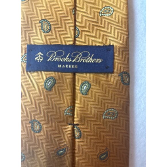 Brooks Brothers Mens Silk Tie With Paisley Pattern - Picture 4 of 5